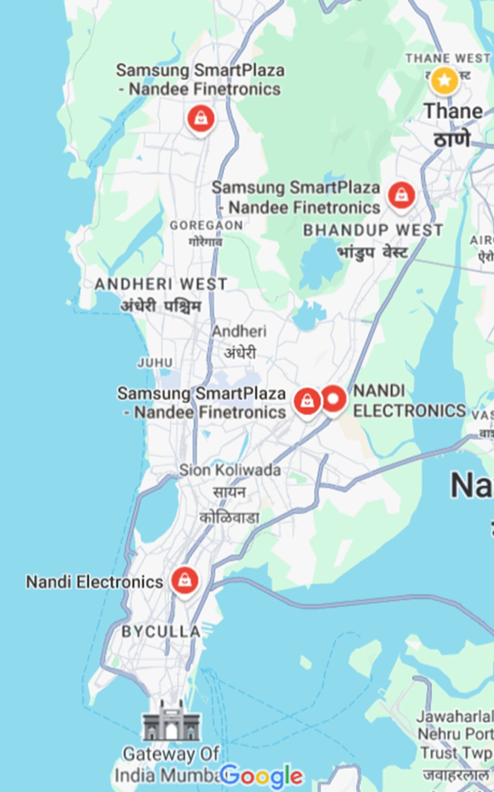 Store locations map Mumbai